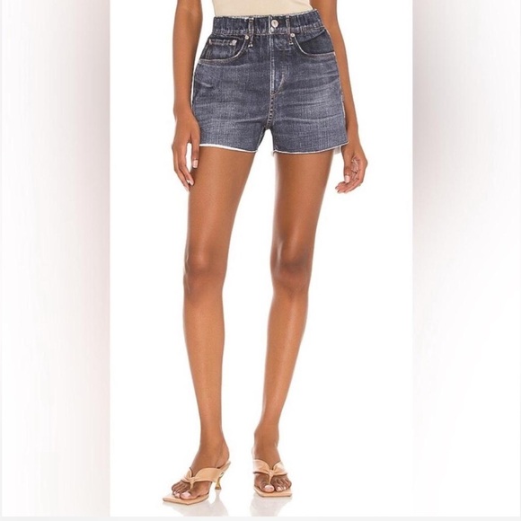 Rag & Bone Miramar Terry Shorts in Dark Blue Merest Wash Small - Picture 1 of 6